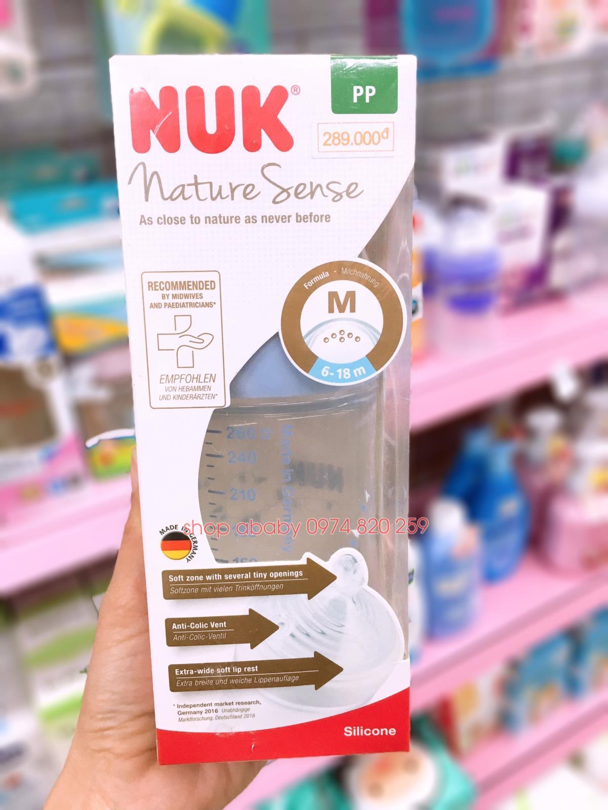 Bình sữa Nuk PP Nature Sense 260ml | Bình sữa khác