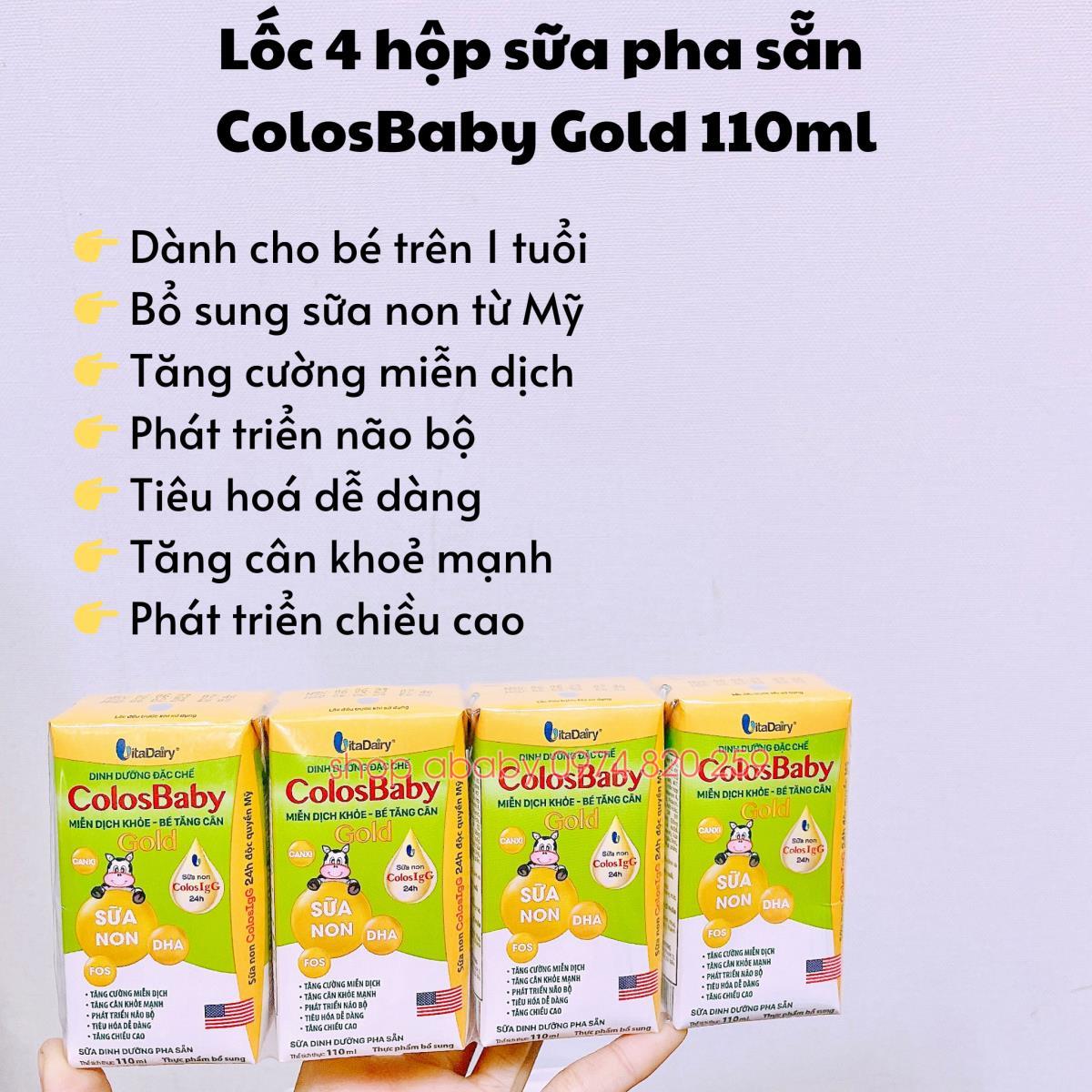 Lốc 4 hộp sữa pha sẵn ColosBaby Gold (1y+)