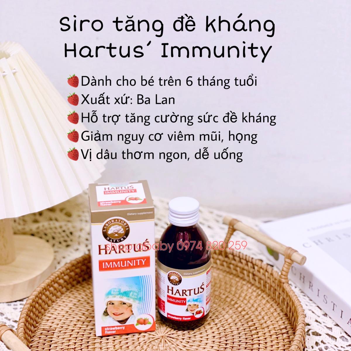 Siro tăng đề kháng Hartus’ Immunity 150ml (6m+)